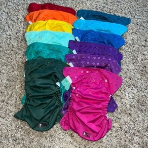 Rumparooz one size pocket diaper solid diaper lot GUC